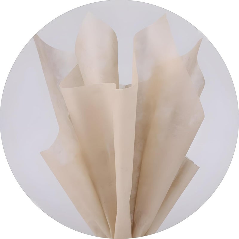 MLSG 96 Sheets Tissue Flower Wrapping Paper Cotton Wrapping Flower Paper Withdrawable Lining Paper Non-woven Waterproof Floral Bouquet Wraps For Florist Packaging Arrangement (Light Brown) - Image 1